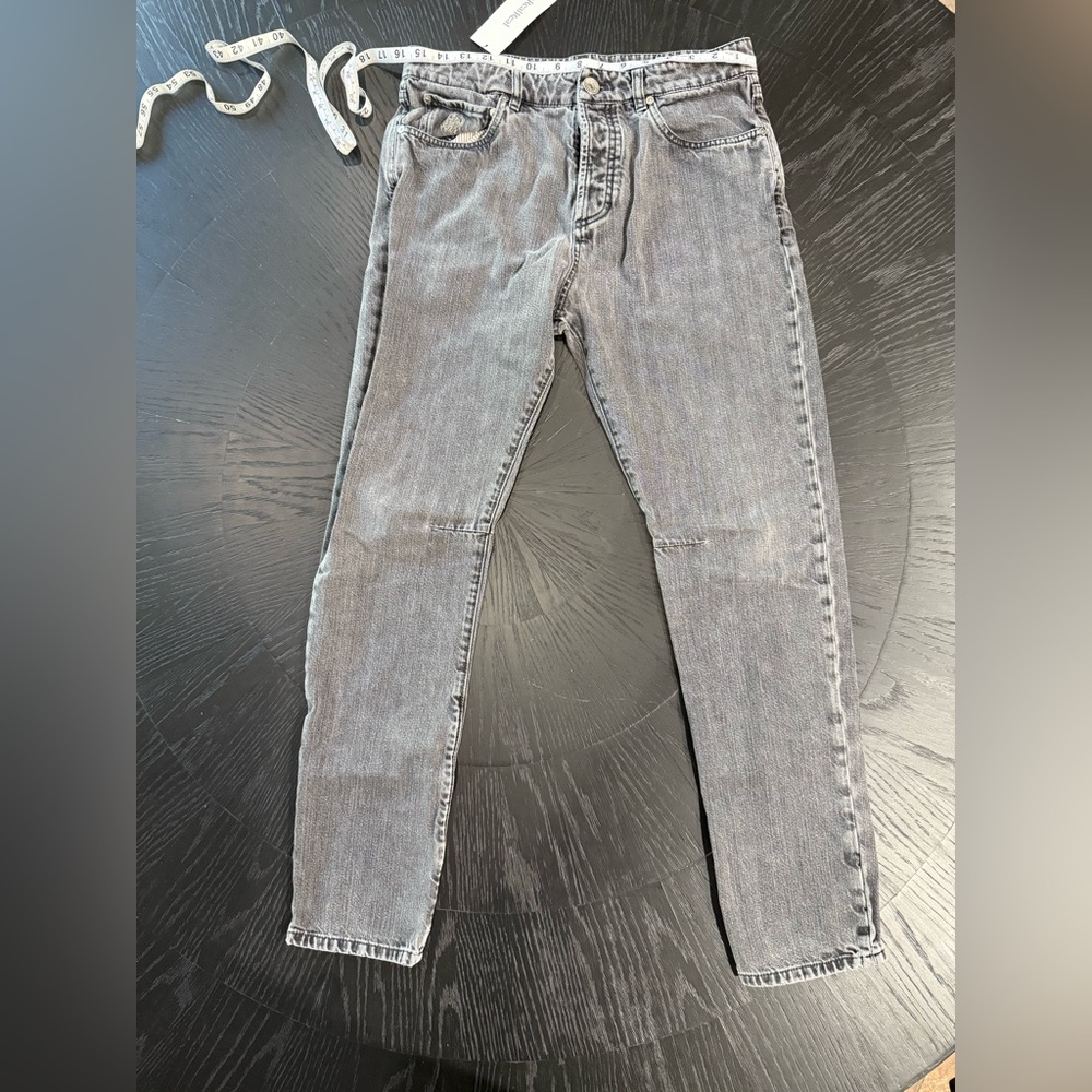 Brunello Cucinelli Leisure Fit size 46 Gray Slim Fit Jeans